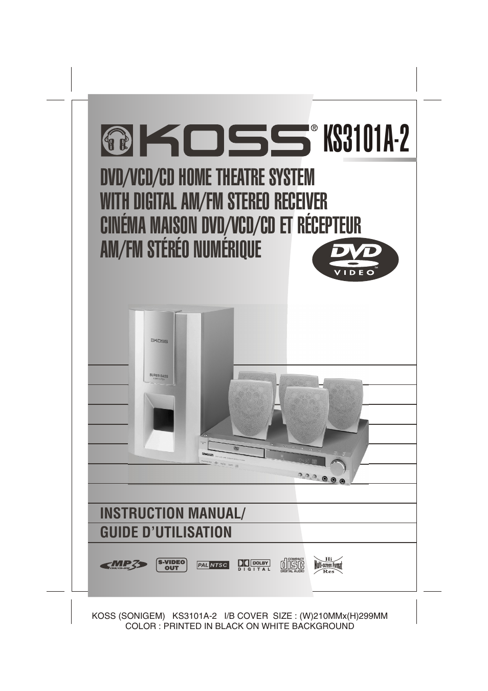 Koss KS3101A-2 User Manual | 39 pages