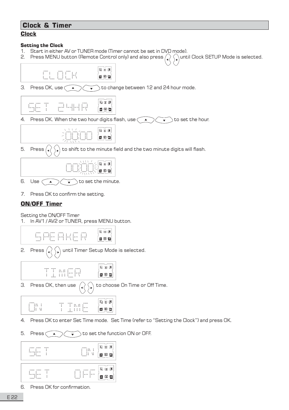 Clock & timer | Koss KS3101A-2 User Manual | Page 23 / 39