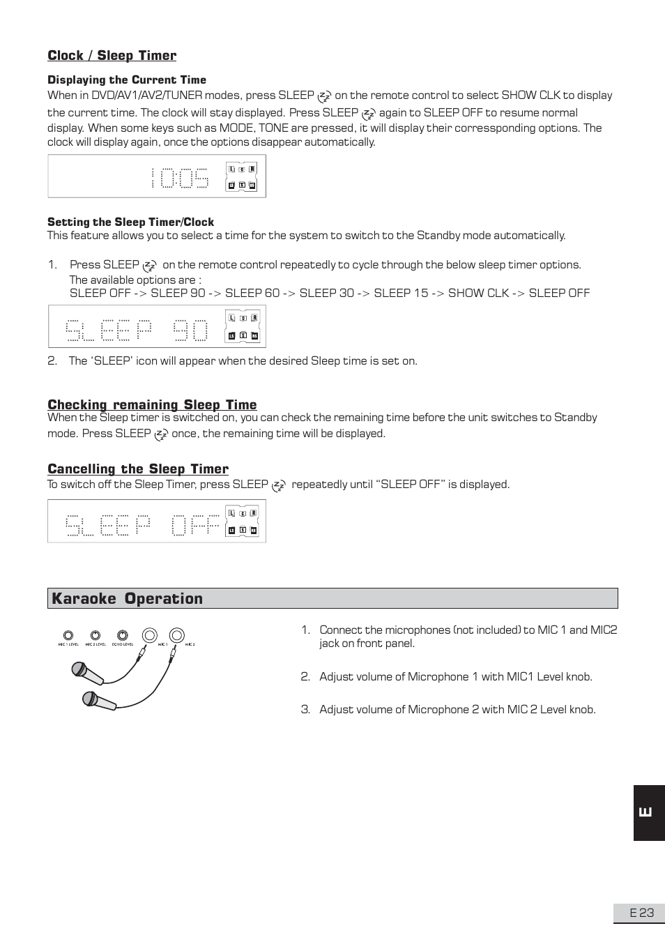Karaoke operation | Koss KS3101A-2 User Manual | Page 24 / 39