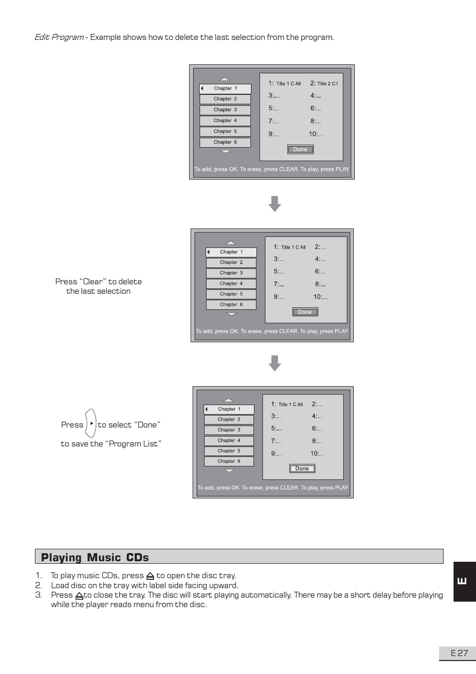 Playing music cds | Koss KS3101A-2 User Manual | Page 28 / 39