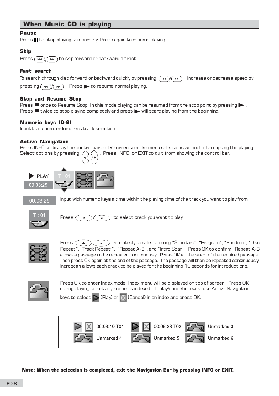 When music cd is playing | Koss KS3101A-2 User Manual | Page 29 / 39