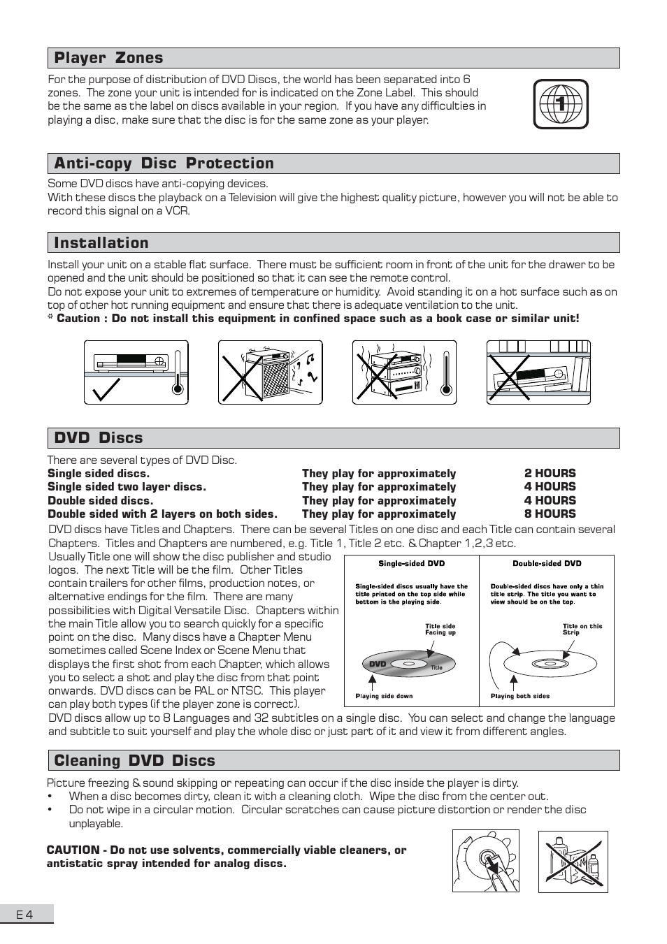 Cleaning dvd discs | Koss KS3101A-2 User Manual | Page 5 / 39