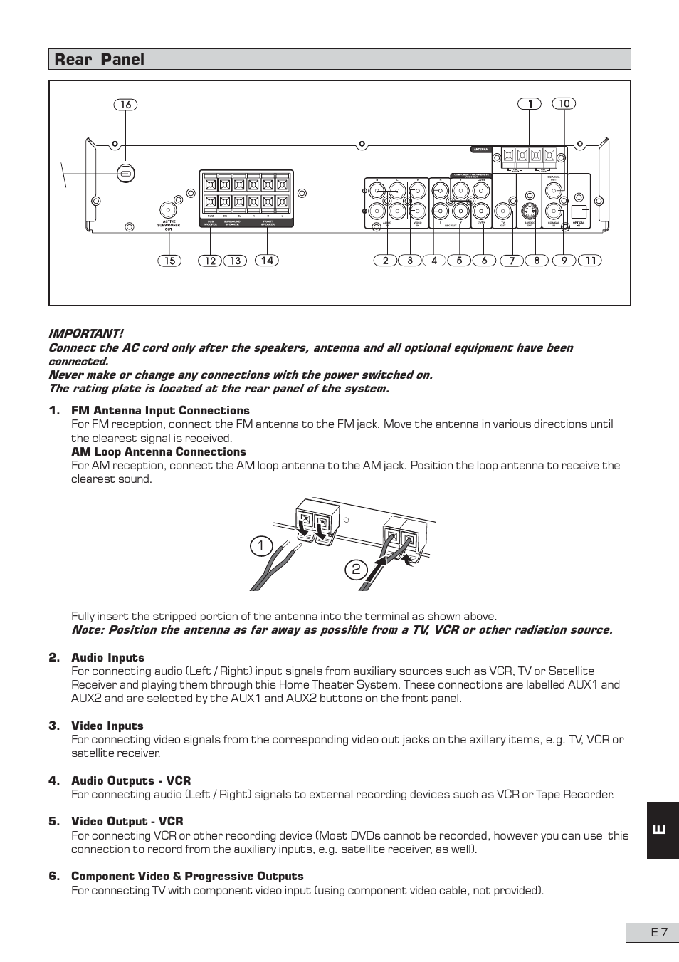 Rear panel | Koss KS3101A-2 User Manual | Page 8 / 39