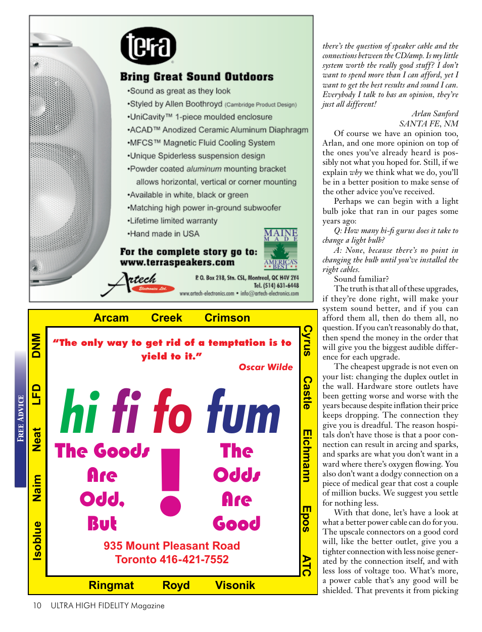 Hi fi fo fum, The goods are odd, but the odds are good | Koss Totem Mani-2 User Manual | Page 12 / 84