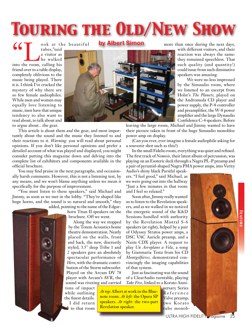 Touring the new/old show, Touring the old/new show, By albert simon | Koss Totem Mani-2 User Manual | Page 27 / 84