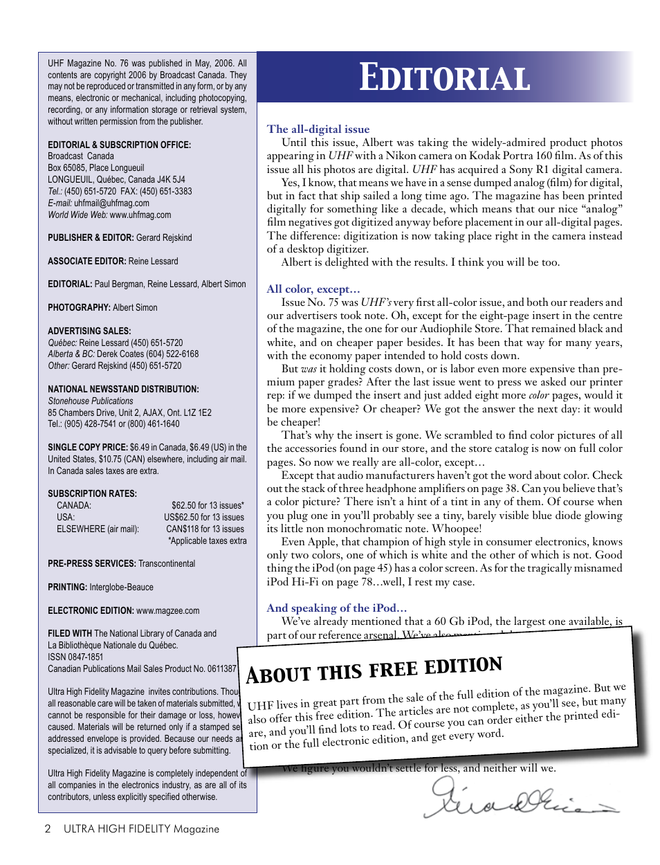 Editorial, About this free edition | Koss Totem Mani-2 User Manual | Page 4 / 84