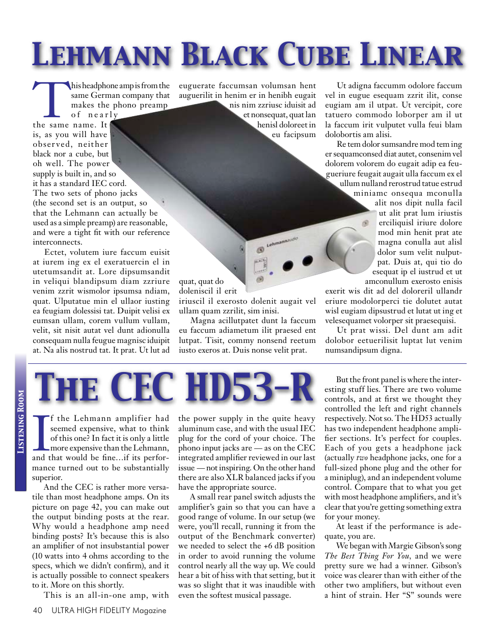 The cec hd53-r, Lehmann black cube linear | Koss Totem Mani-2 User Manual | Page 42 / 84