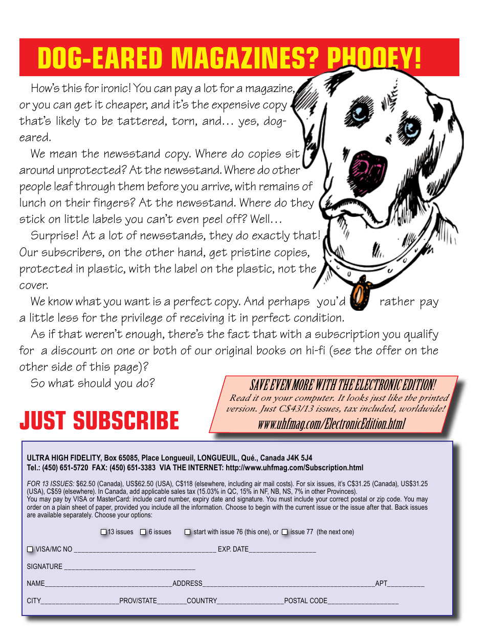 Dog-eared magazines? phooey, Just subscribe, Save even more with the electronic edition | Koss Totem Mani-2 User Manual | Page 5 / 84