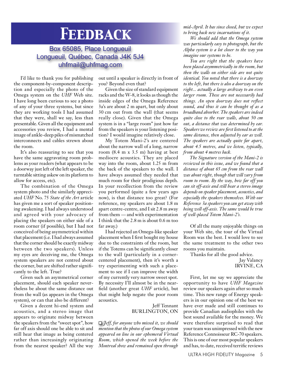 Feedback | Koss Totem Mani-2 User Manual | Page 7 / 84