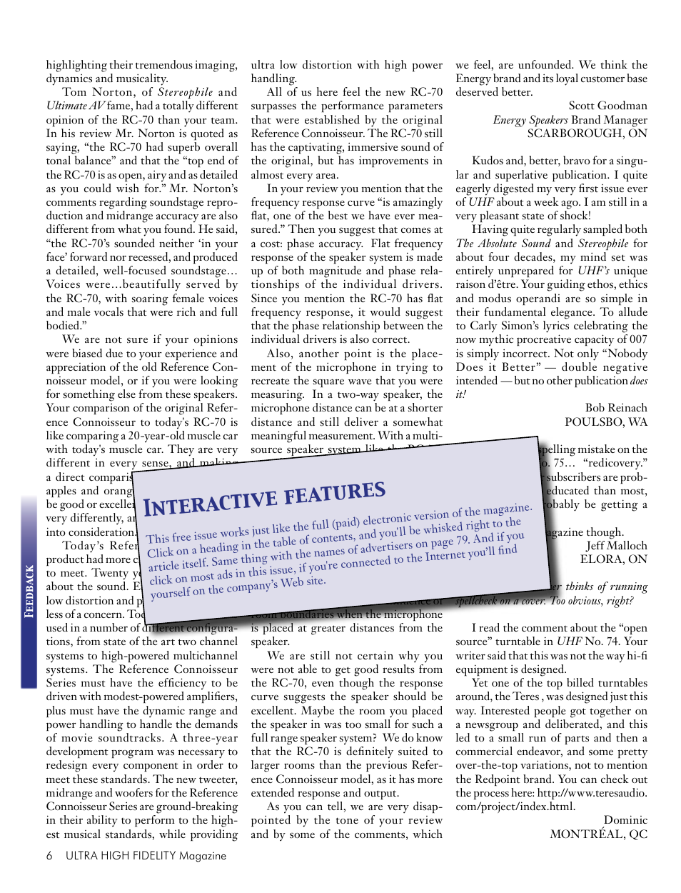Interactive fea tures | Koss Totem Mani-2 User Manual | Page 8 / 84
