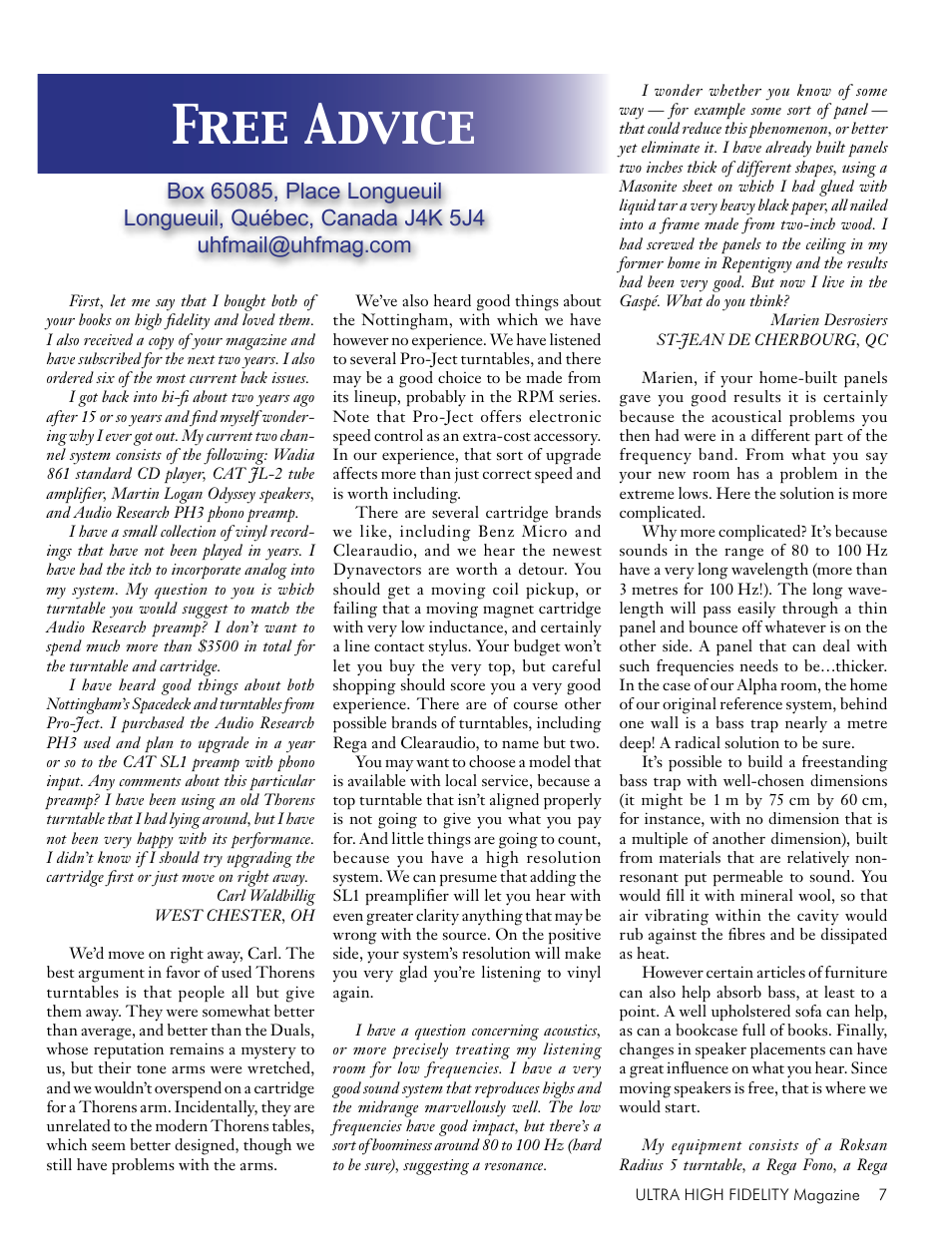Free advice | Koss Totem Mani-2 User Manual | Page 9 / 84