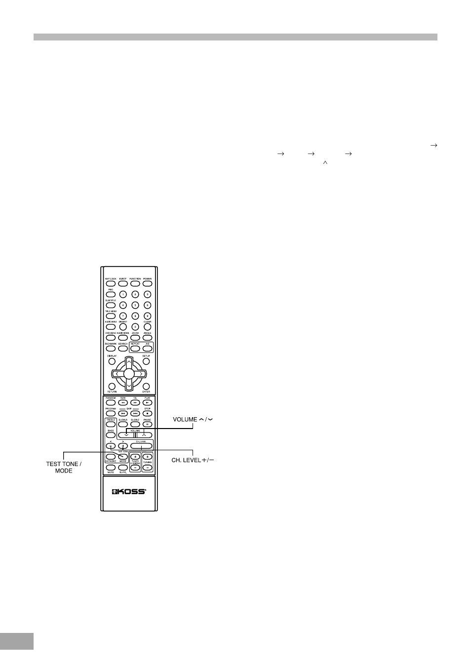 Adjusting the speaker levels (test tone) | Koss KS4380-2 User Manual | Page 23 / 49