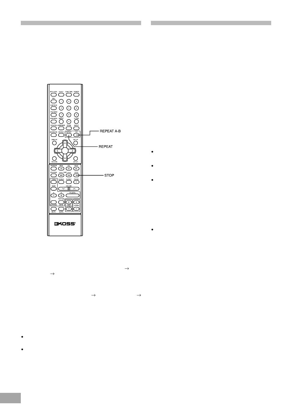 Repeat playback, A-b repeat playback | Koss KS4380-2 User Manual | Page 25 / 49