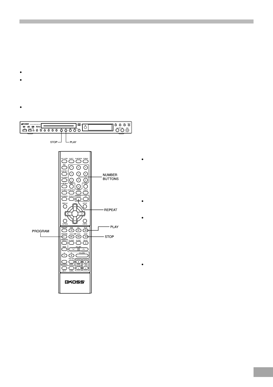 Program play (audio cds only) | Koss KS4380-2 User Manual | Page 26 / 49