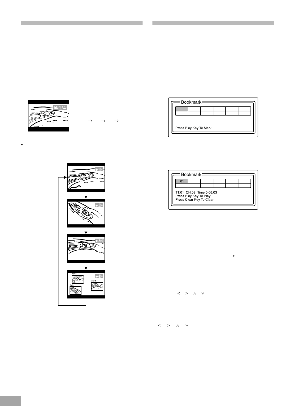 Angle selection, Bookmark function (dvd only) | Koss KS4380-2 User Manual | Page 39 / 49