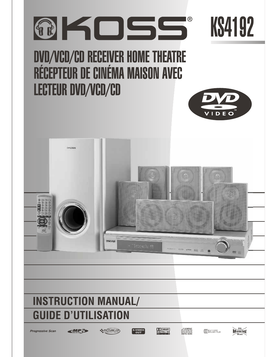 Koss KS4192 User Manual | 40 pages