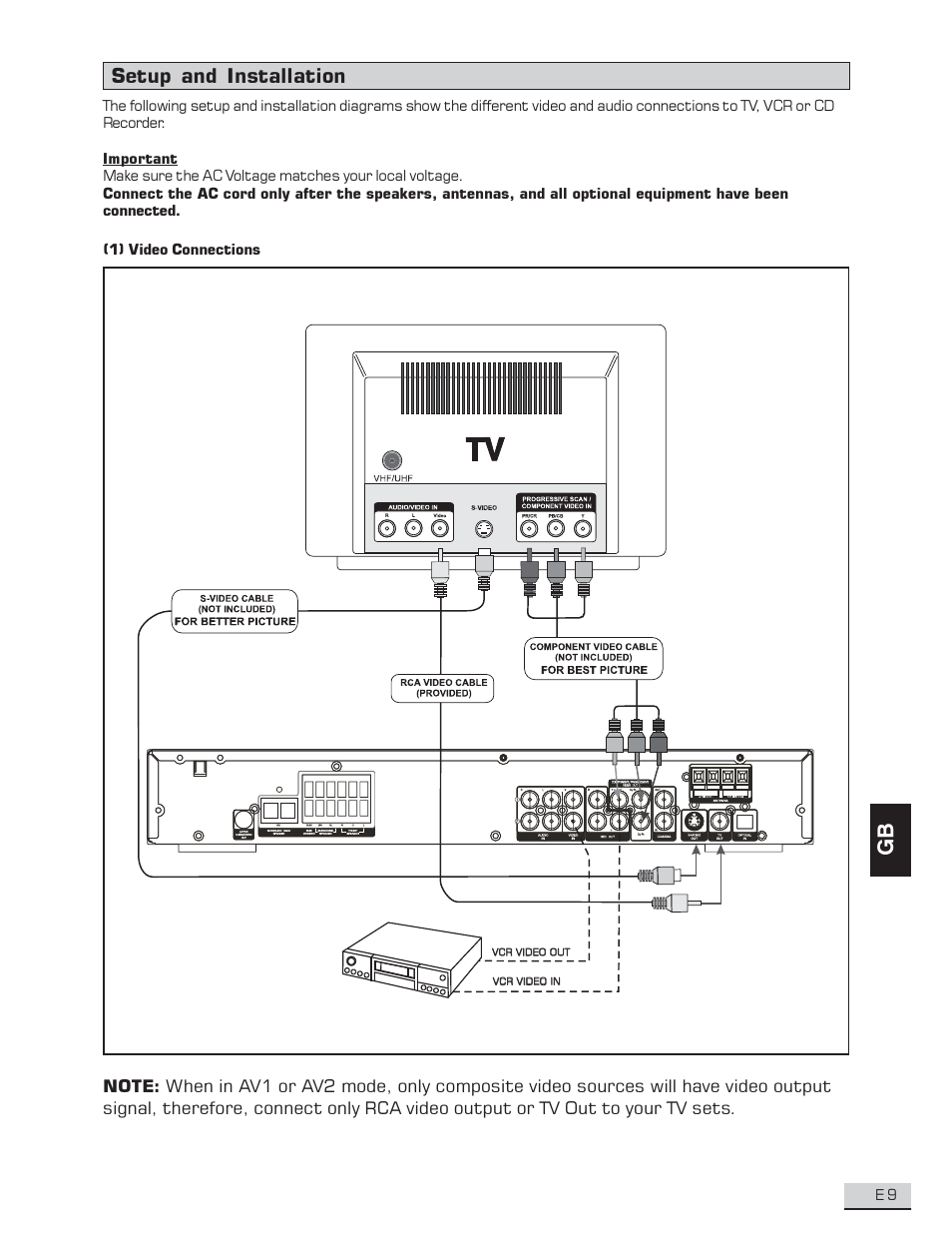 Setup and installation | Koss KS4192 User Manual | Page 10 / 40