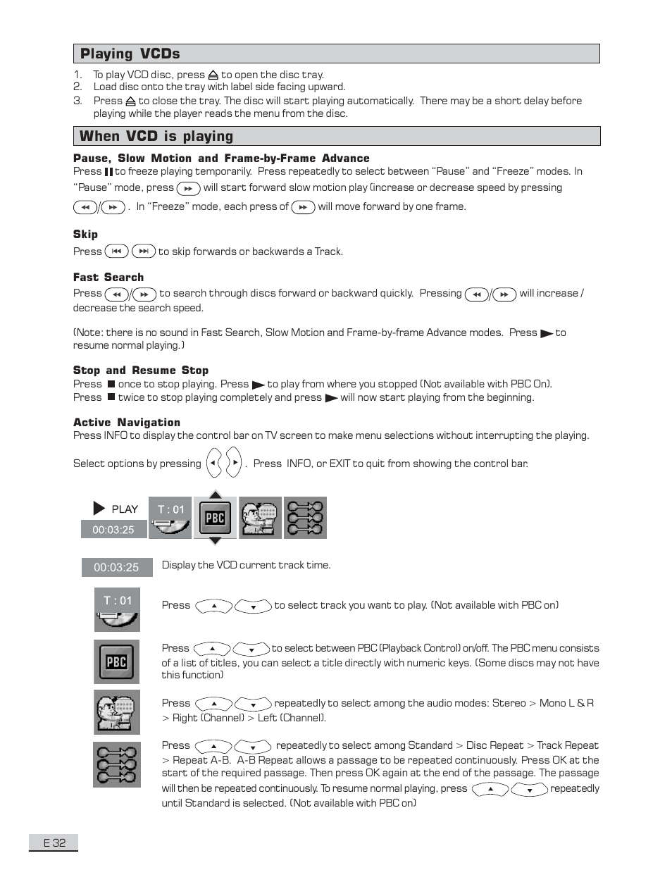 Playing vcds, When vcd is playing | Koss KS4192 User Manual | Page 33 / 40