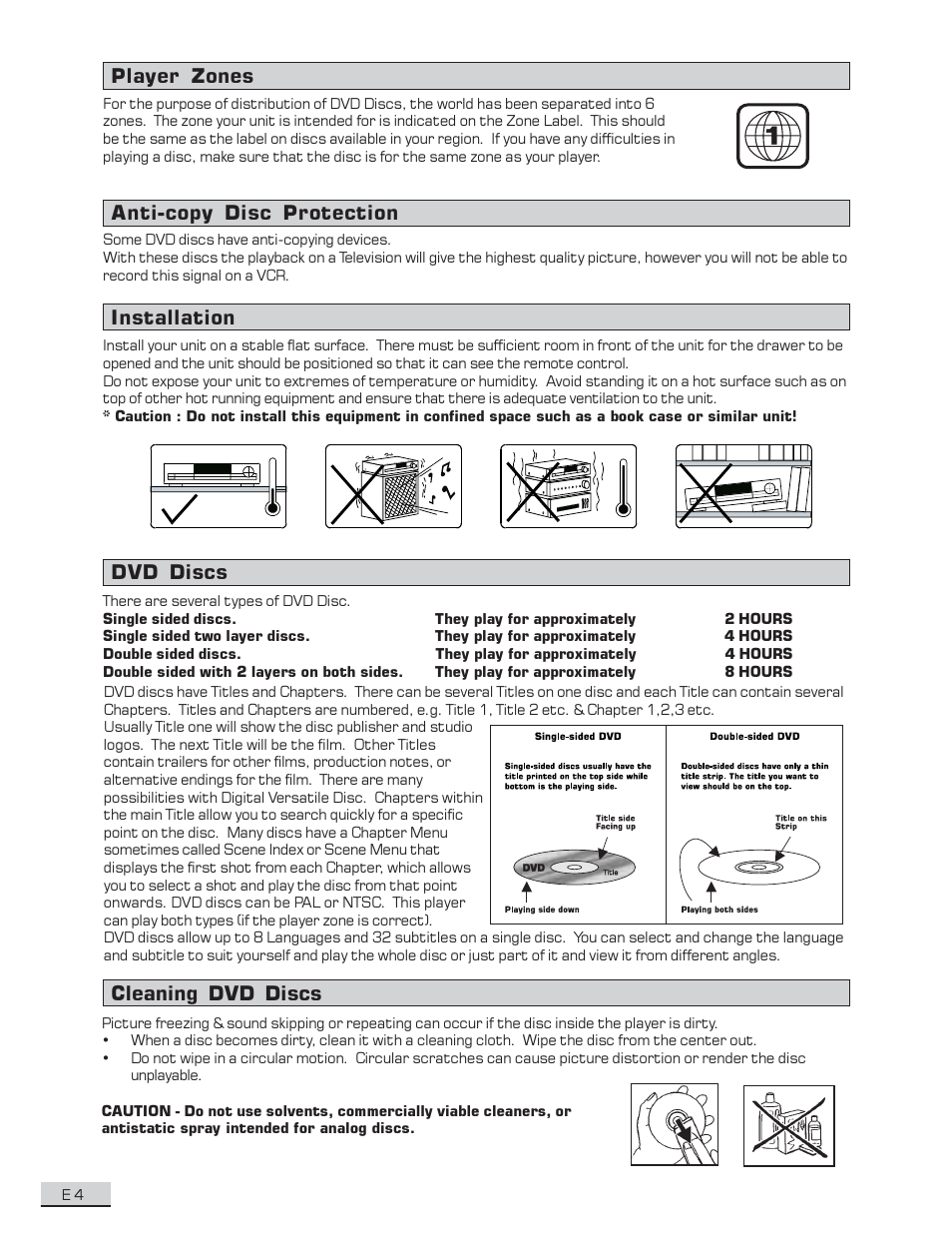 Cleaning dvd discs | Koss KS4192 User Manual | Page 5 / 40