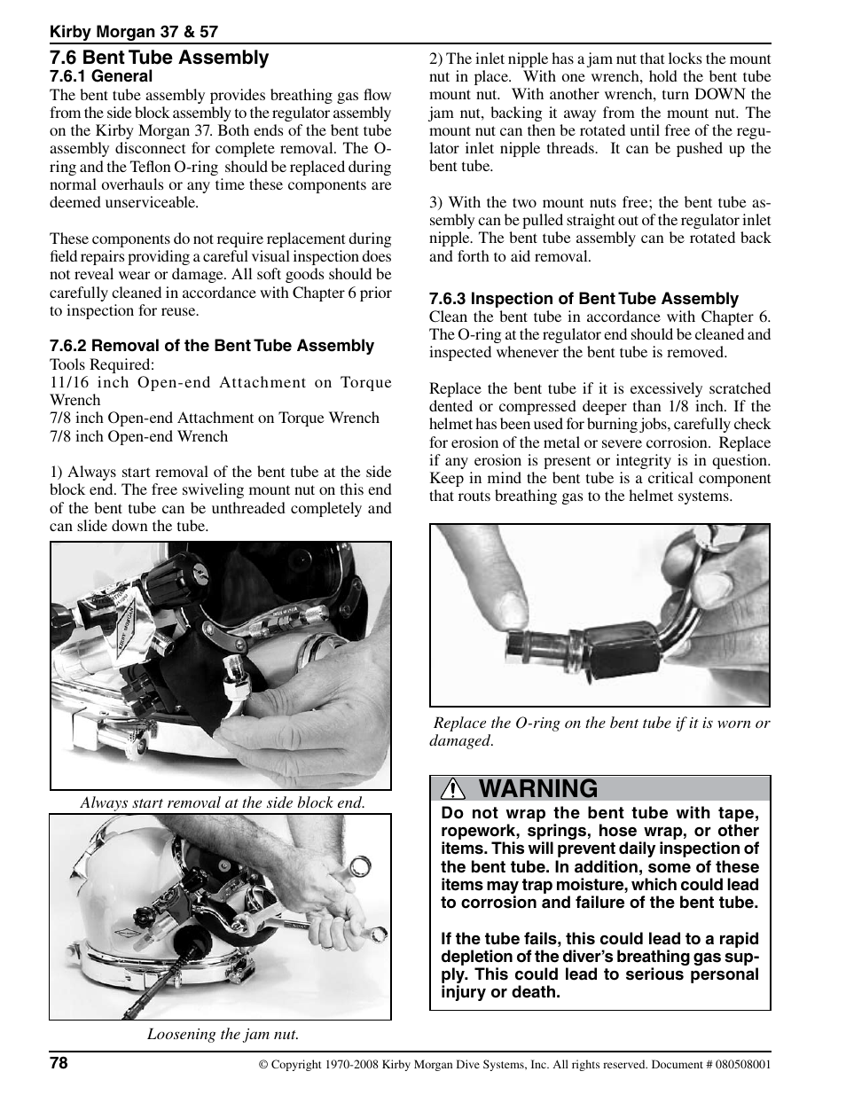 Warning | Kirby Morgan 37 User Manual | Page 11 / 50