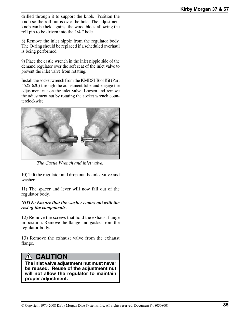 Caution | Kirby Morgan 37 User Manual | Page 18 / 50