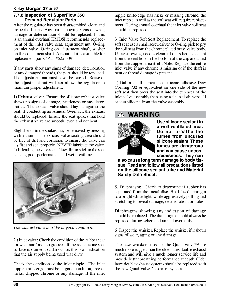 Warning | Kirby Morgan 37 User Manual | Page 19 / 50