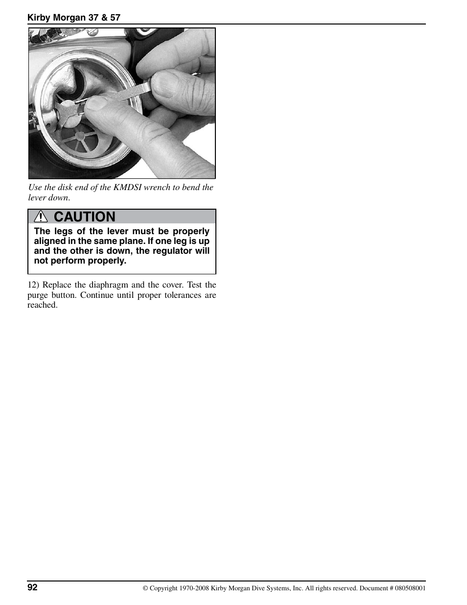 Caution | Kirby Morgan 37 User Manual | Page 25 / 50