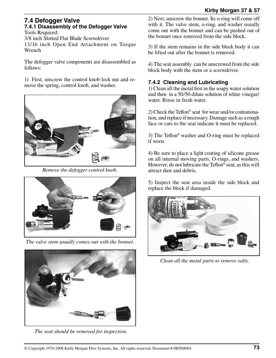 4 defogger valve | Kirby Morgan 37 User Manual | Page 6 / 50