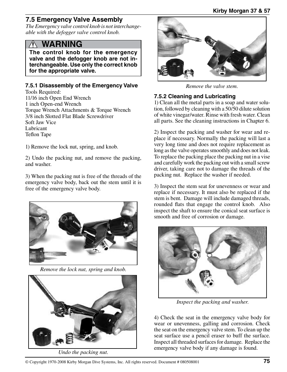 Warning | Kirby Morgan 37 User Manual | Page 8 / 50
