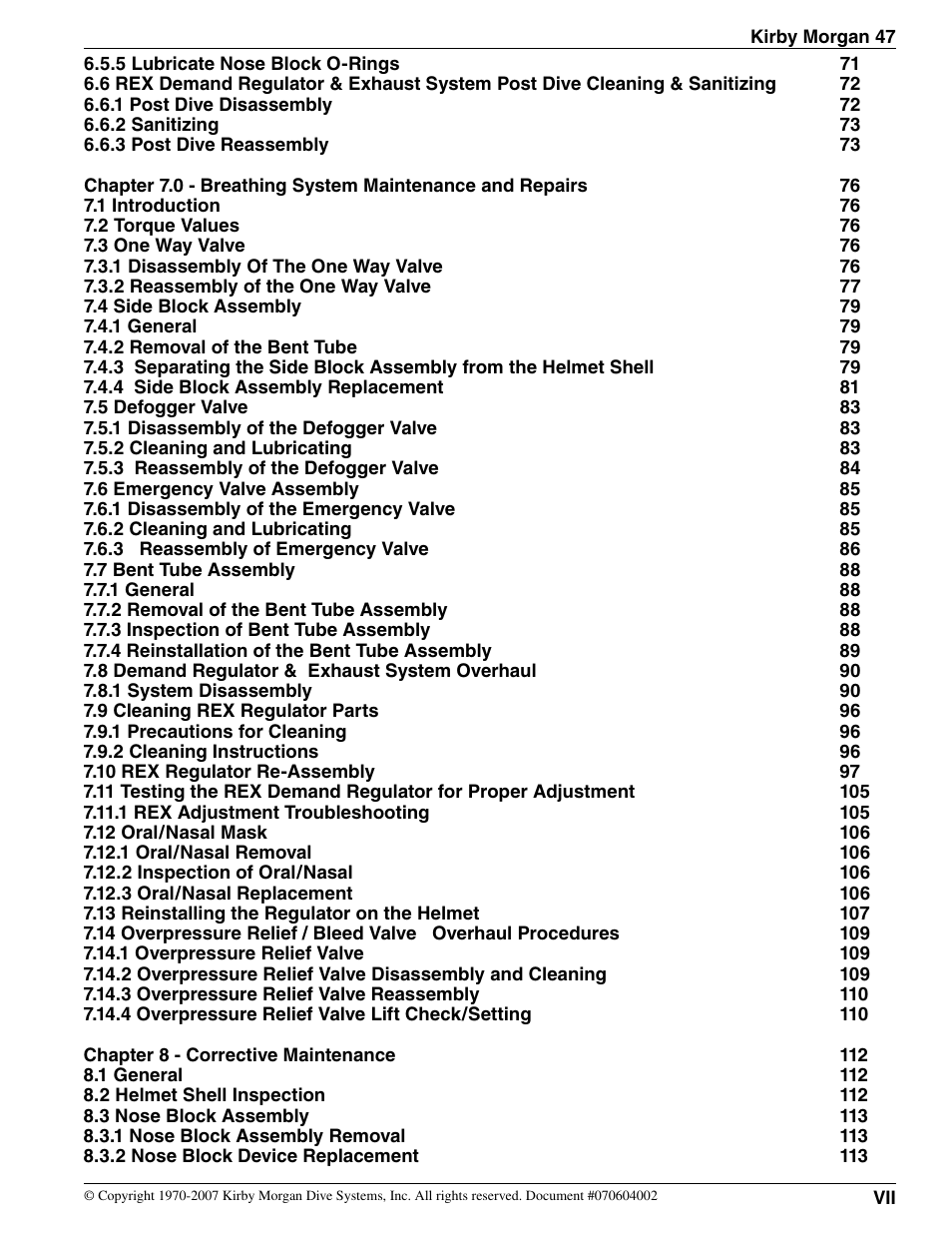 Kirby Morgan 47 Helmet User Manual | Page 7 / 14