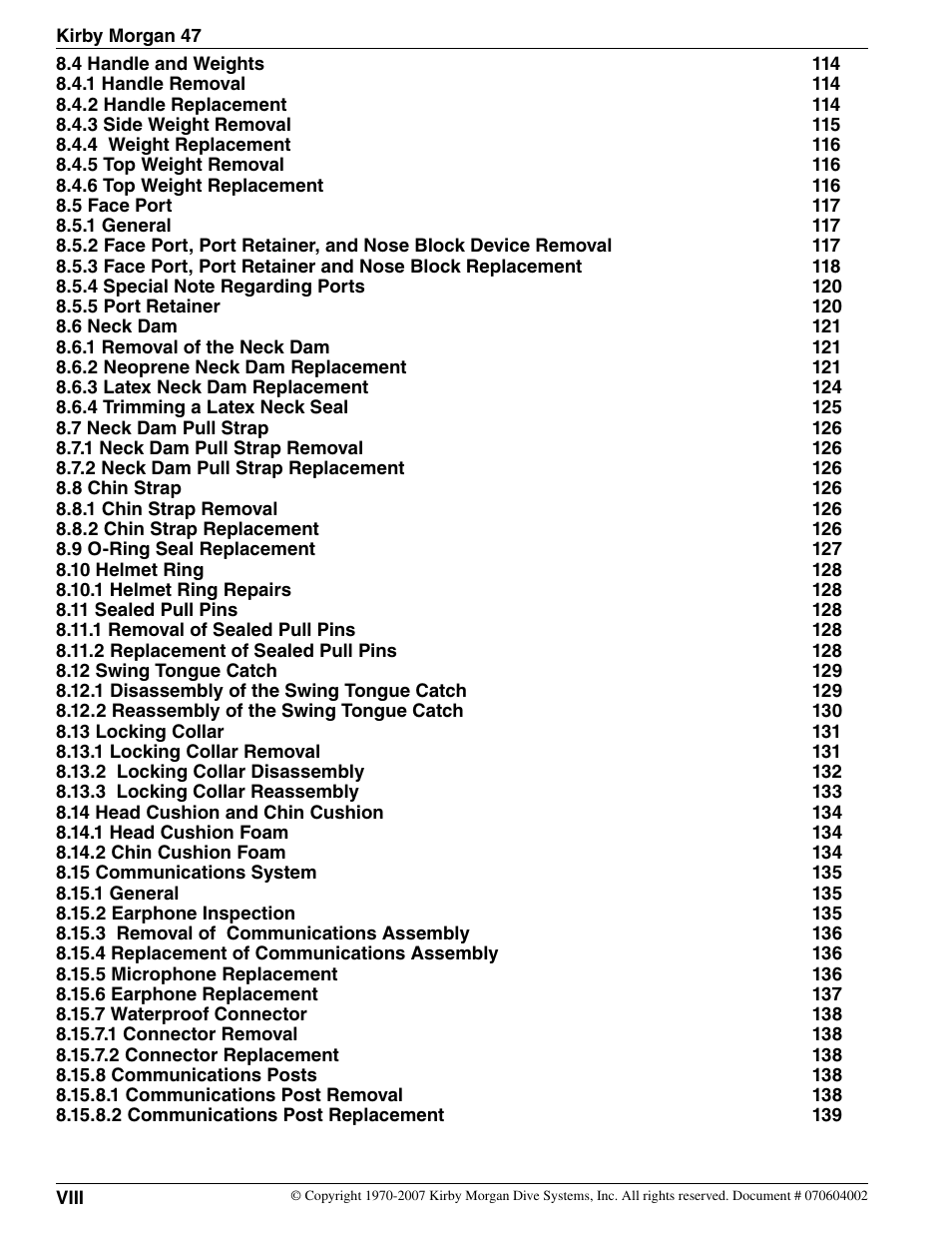 Kirby Morgan 47 Helmet User Manual | Page 8 / 14