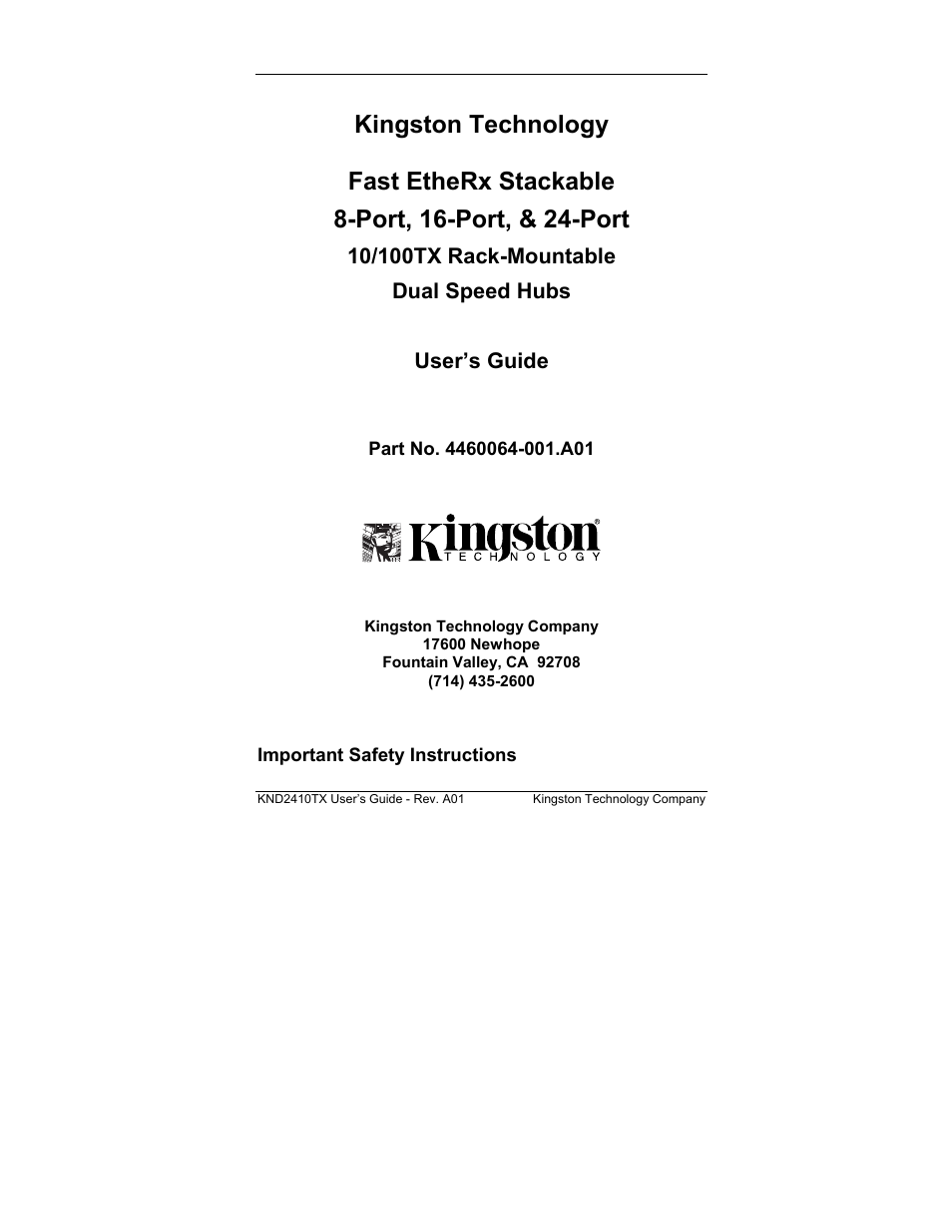 Kingston Technology KND2410TX User Manual | Page 3 / 25
