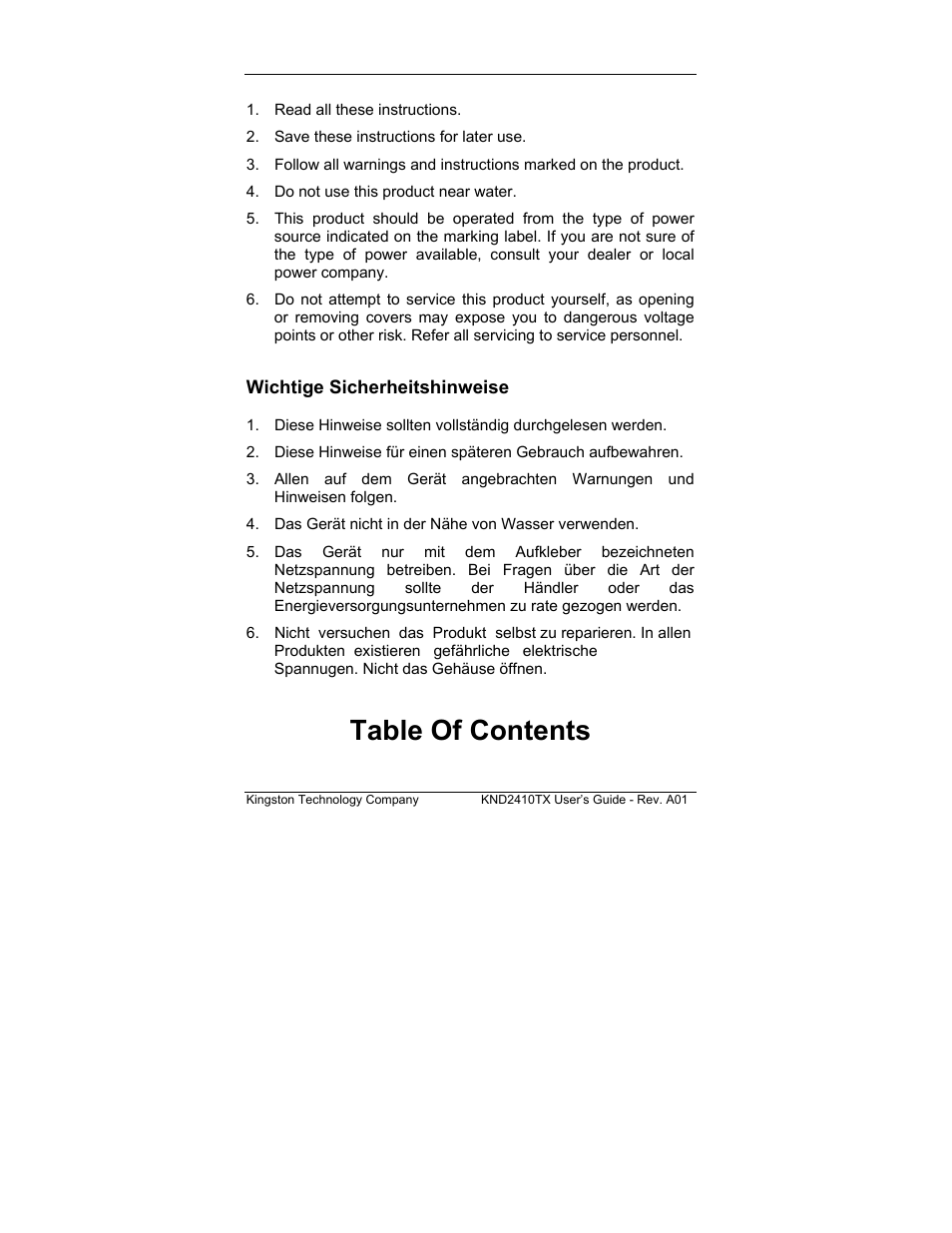 Kingston Technology KND2410TX User Manual | Page 4 / 25