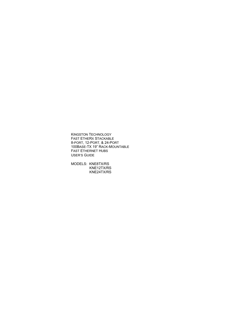 Kingston Technology KNE8TX/RS User Manual | 32 pages