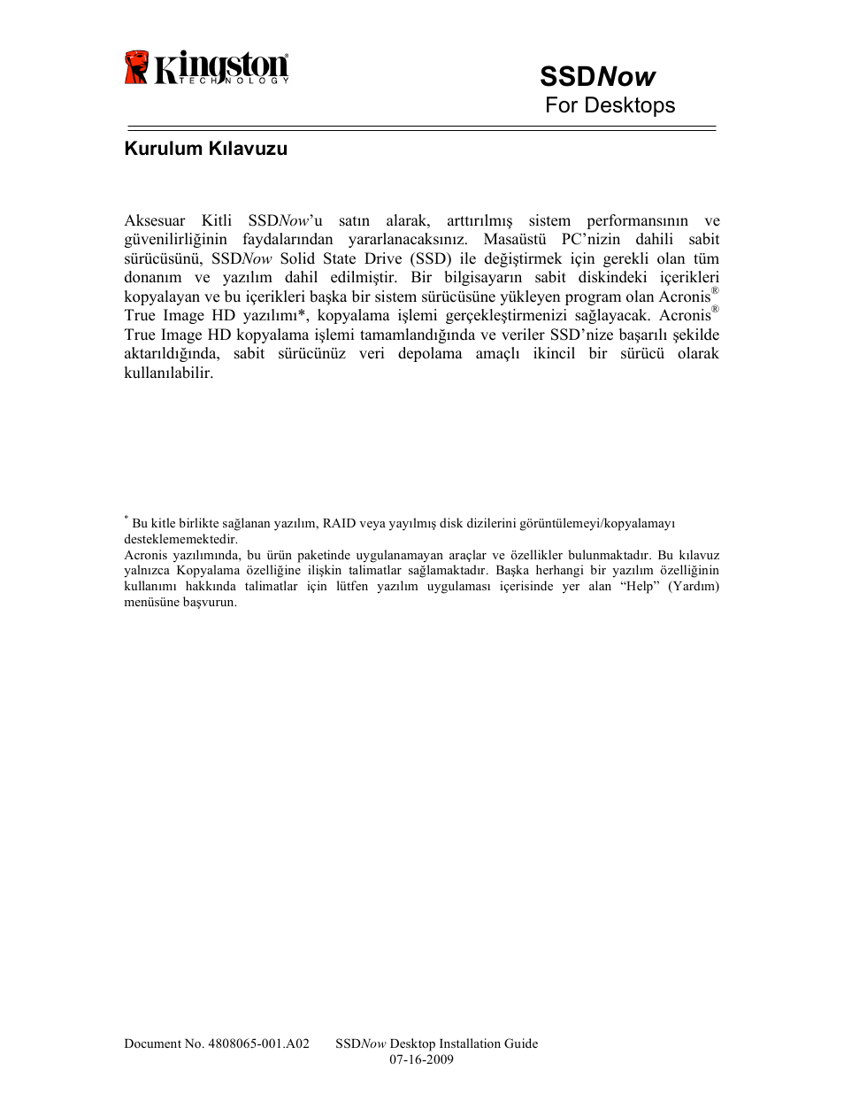 Ssd now, For desktops | Kingston Technology V-series User Manual | Page 102 / 185
