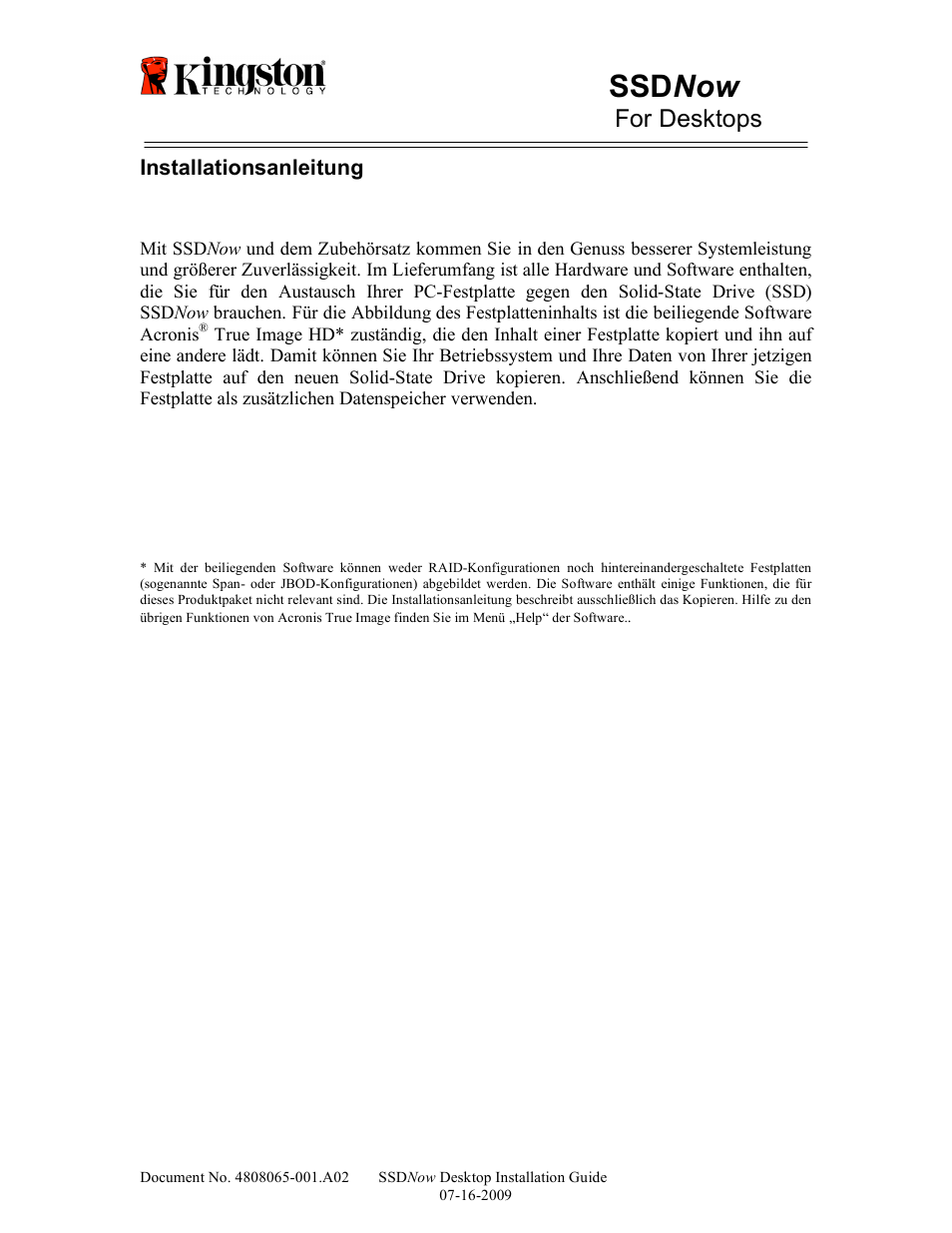 Ssd now, For desktops | Kingston Technology V-series User Manual | Page 25 / 185