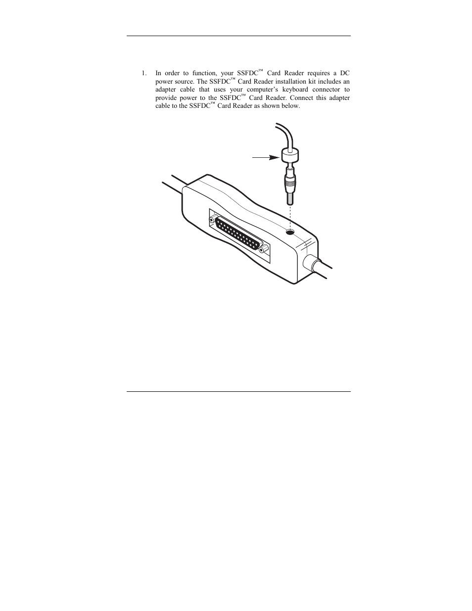 Step 3. dc power for ssfdc™ reader | Kingston Technology PCREAD/SSFDC User Manual | Page 11 / 25