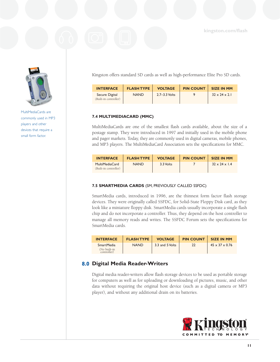 Digital media reader-writers | Kingston Technology Digital Media Guide User Manual | Page 11 / 14