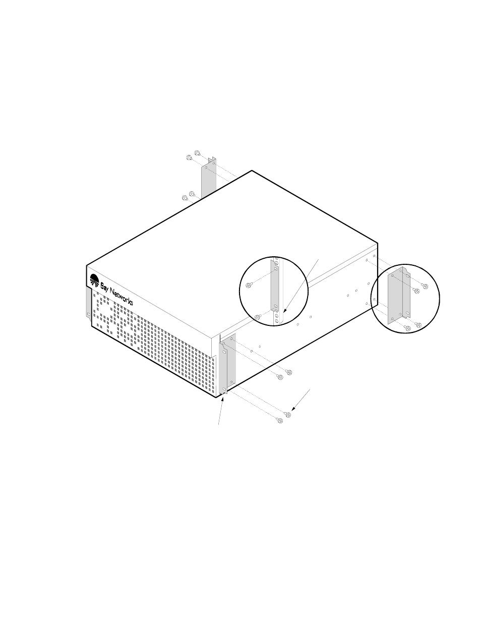 Rack mounting, Mounting brackets | Kingston Technology Bay Networks 2000 User Manual | Page 42 / 67