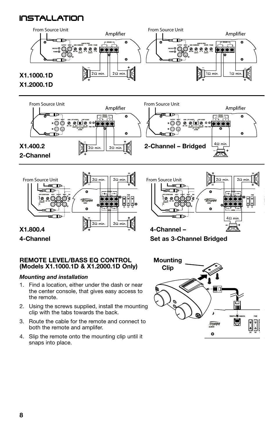 Installation | Lightning Audio X1.400.2 User Manual | Page 8 / 64