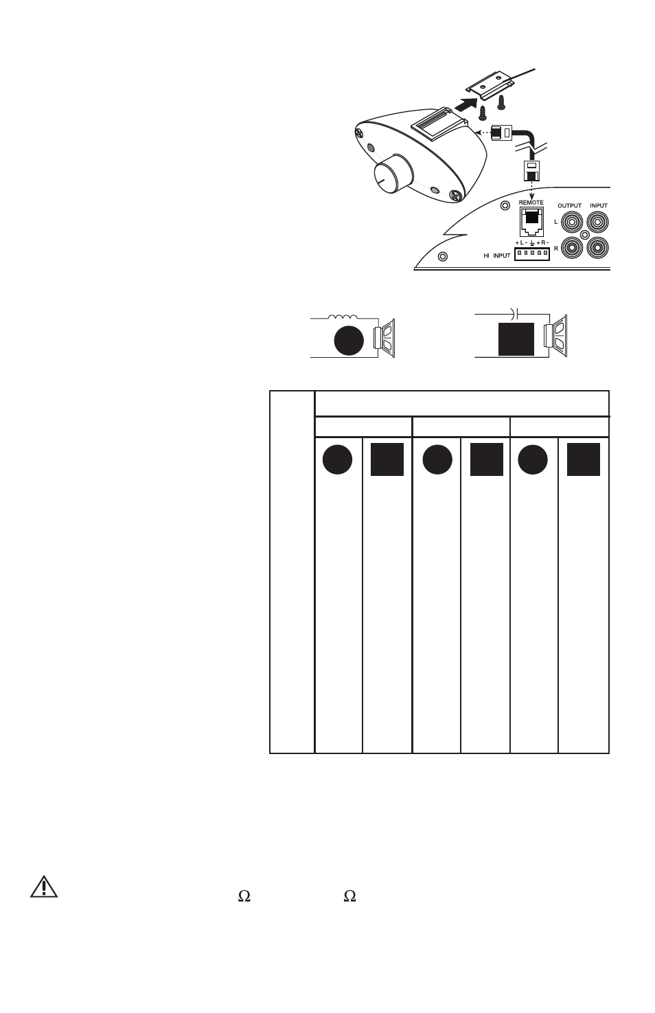 Lc c c, Installation, Speaker impedance | Lightning Audio LA1.300.2 User Manual | Page 7 / 28