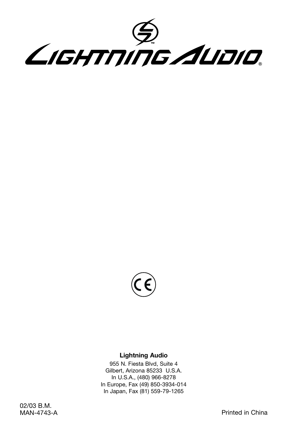 Lightning Audio FF150.2 User Manual | Page 44 / 44