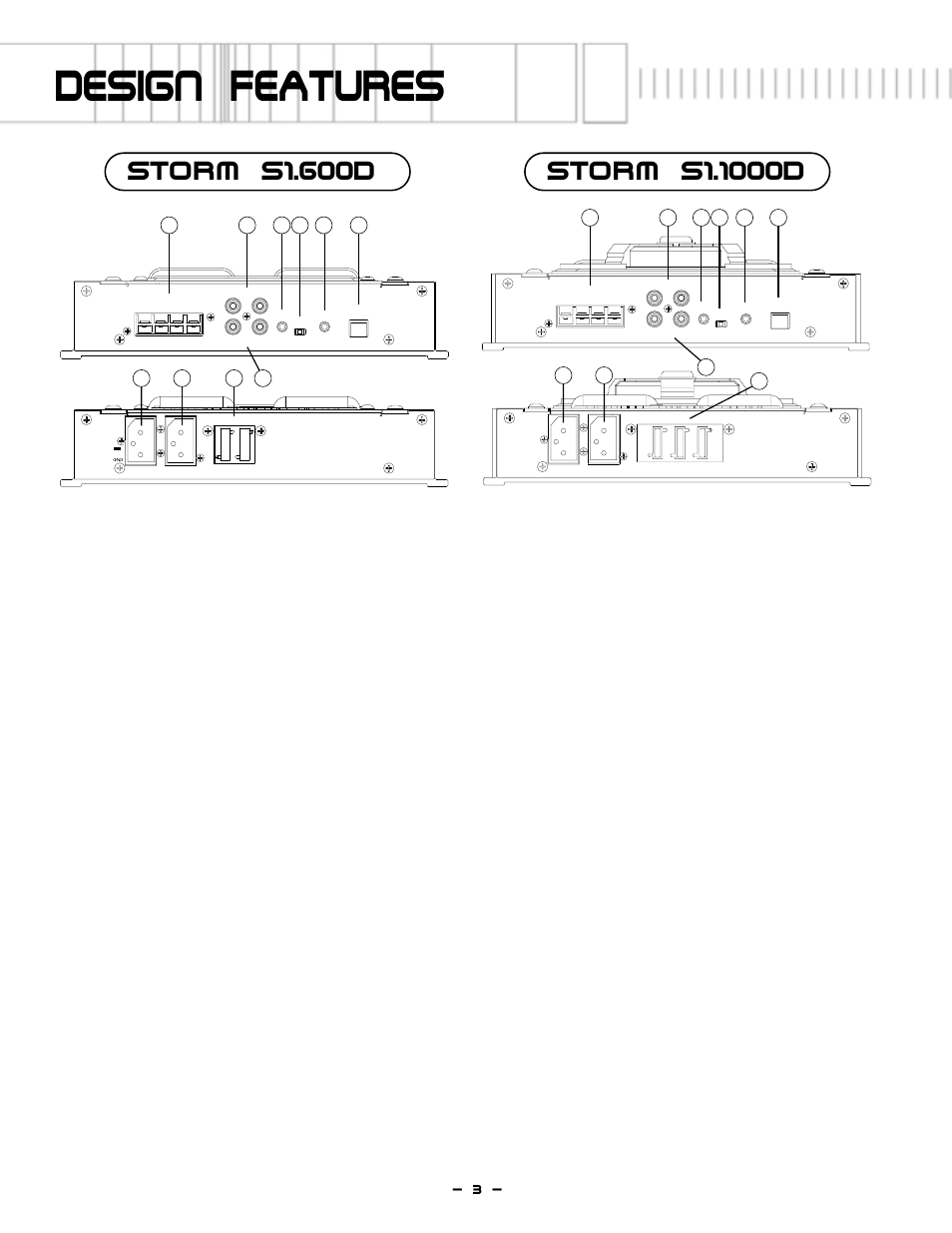 Design features | Lightning Audio S1.600D User Manual | Page 4 / 24