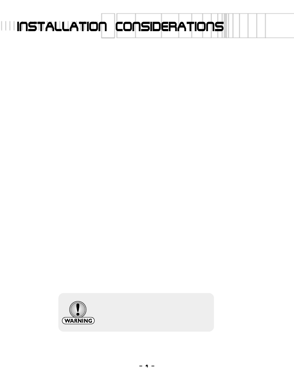 Installation considerations | Lightning Audio S1.600D User Manual | Page 5 / 24