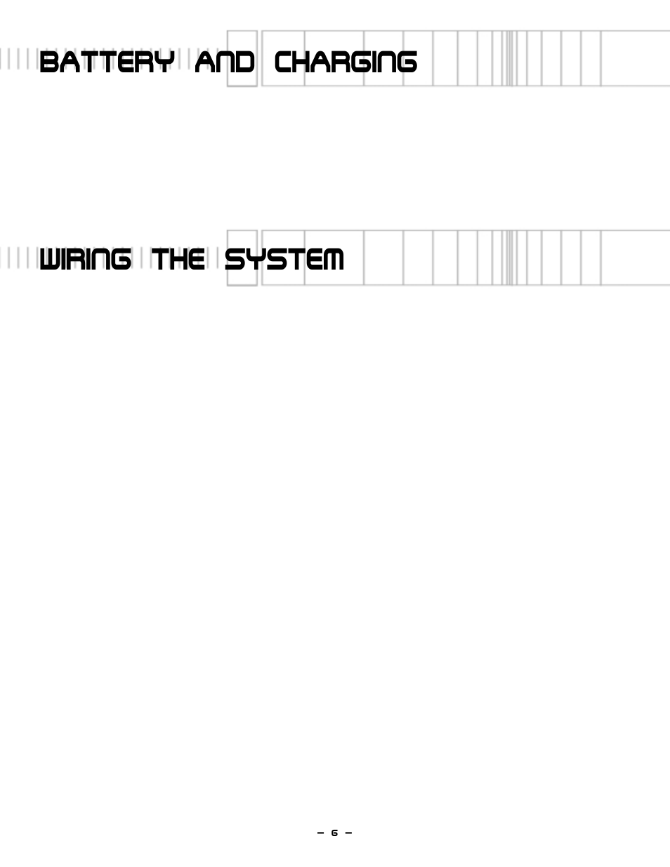 Battery and charging, Wiring the system | Lightning Audio S1.600D User Manual | Page 7 / 24