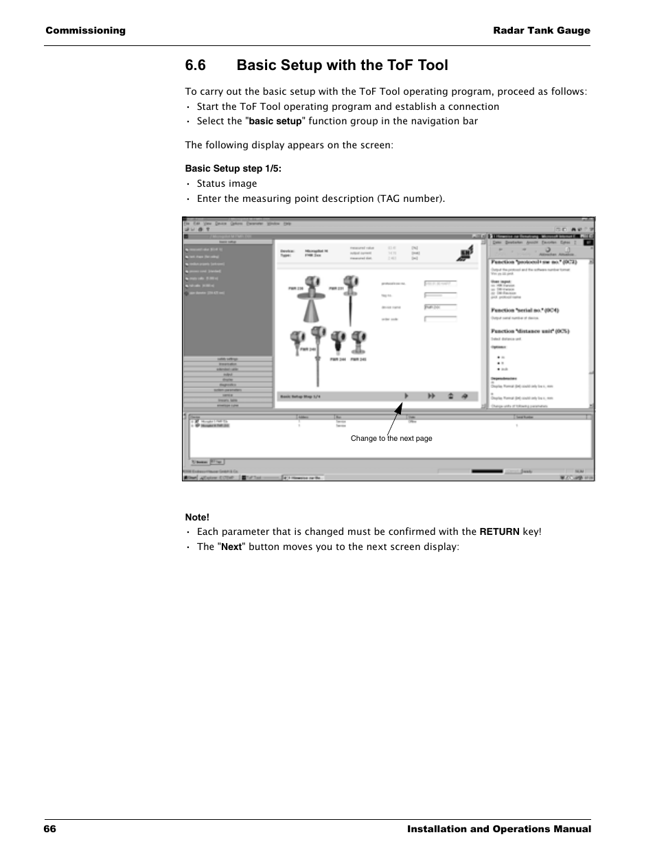 6 basic setup with the tof tool, Basic setup with the tof tool | Lightning Audio 7532 User Manual | Page 66 / 106