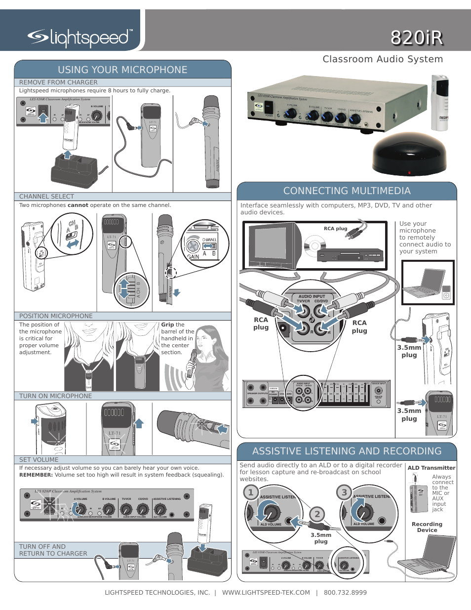 LightSpeed Technologies 820iR User Manual | 2 pages