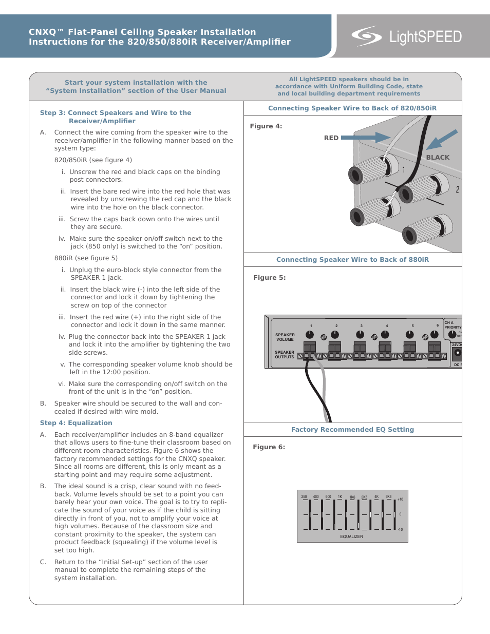 Lightspeed | LightSpeed Technologies CNXQ 850 User Manual | Page 2 / 2