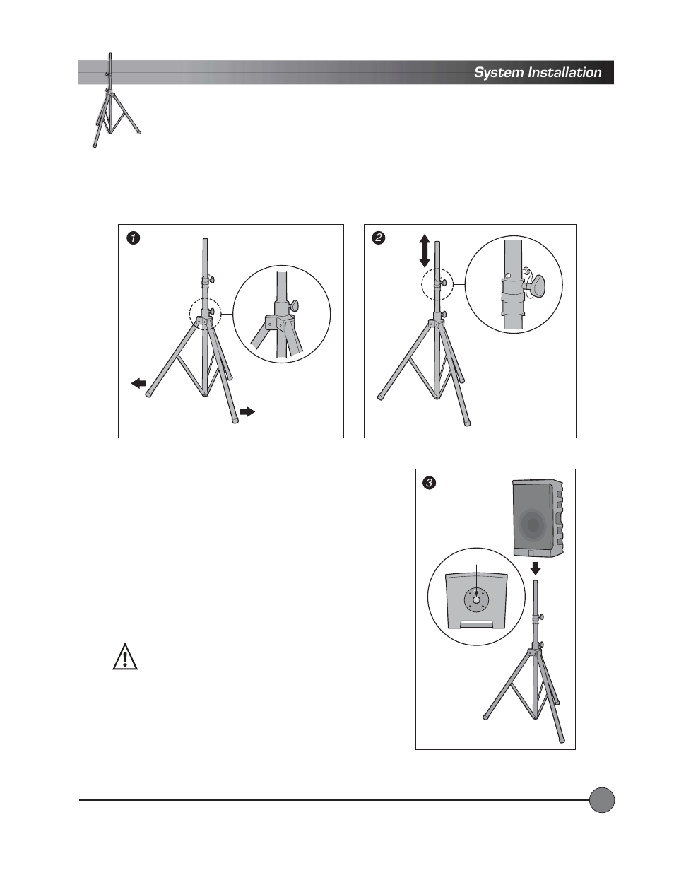 Speaker stand(tripod), System installation | LightSpeed Technologies Delta X10 User Manual | Page 11 / 35