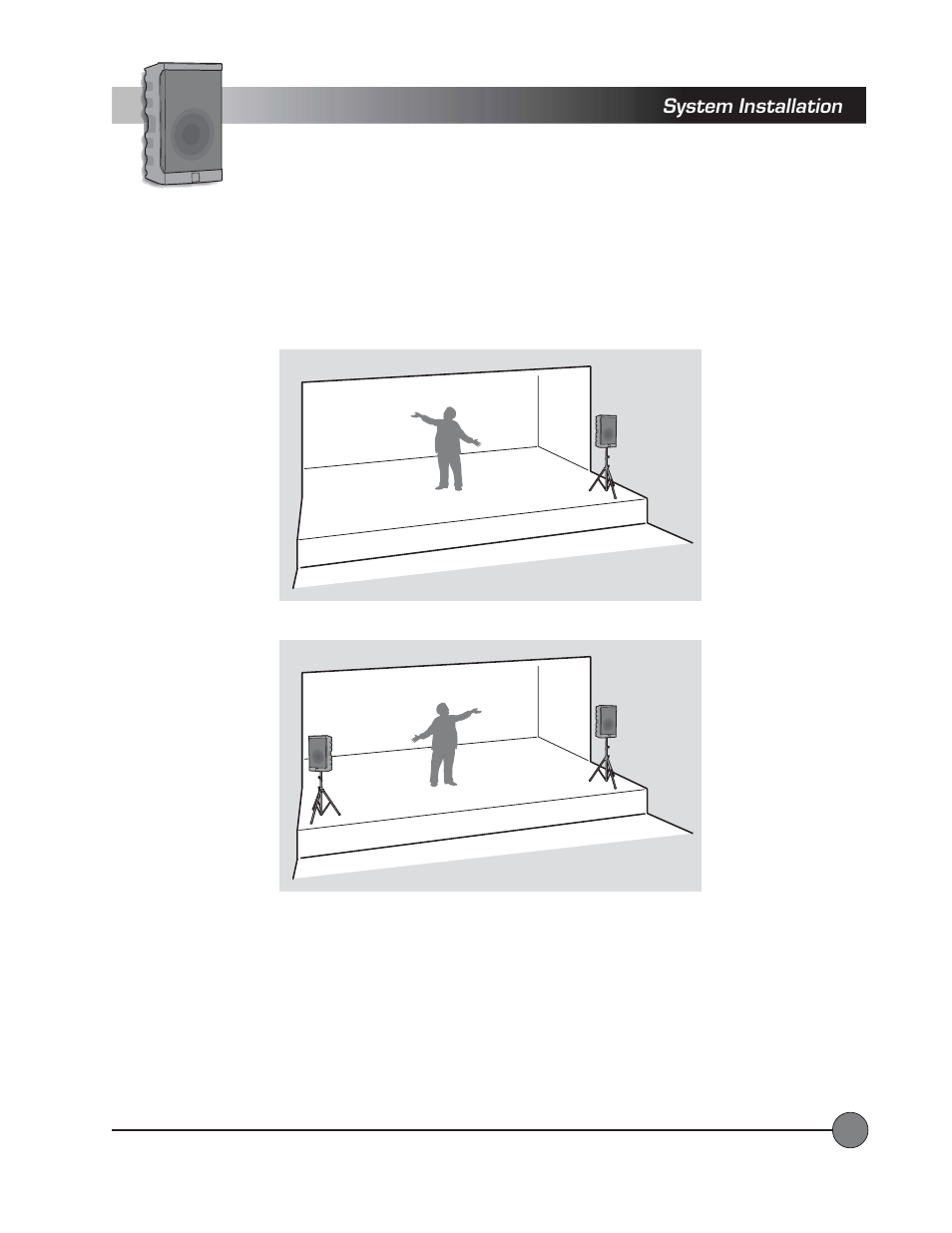 Speaker/system placement, System installation | LightSpeed Technologies Delta X10 User Manual | Page 12 / 35